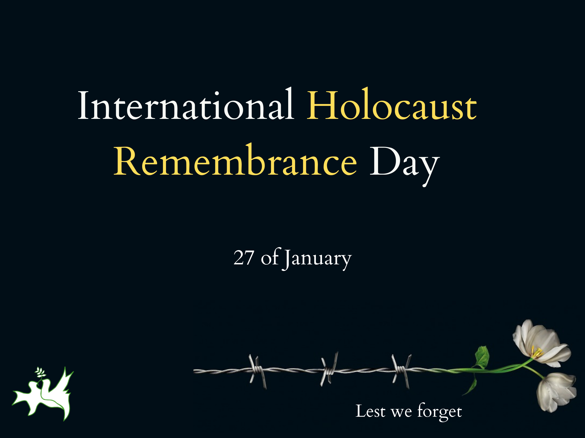 International Holocaust Remembrance Day – Peace and Cooperation